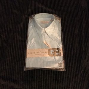Geoffrey Beene Blue Striped Dress Shirt